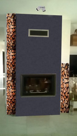 Návrh krbu - fotoshop